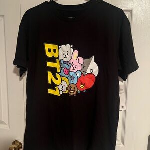 BT21 Black Graphic Tee